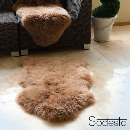 Light Brown Real Sheepskin Rug