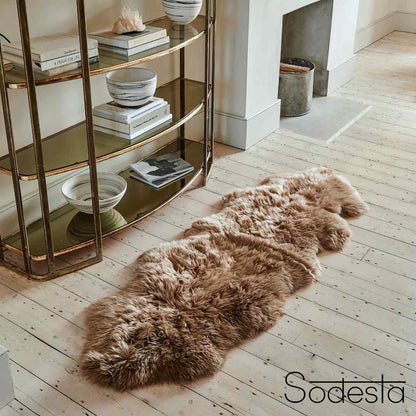 Light Brown Real Sheepskin Rug