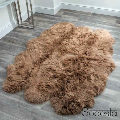 Light Brown Real Sheepskin Rug