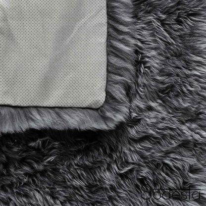 Grey Real Sheepskin Area Rug