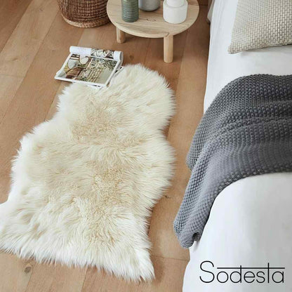 Natural White Real Sheepskin Rug