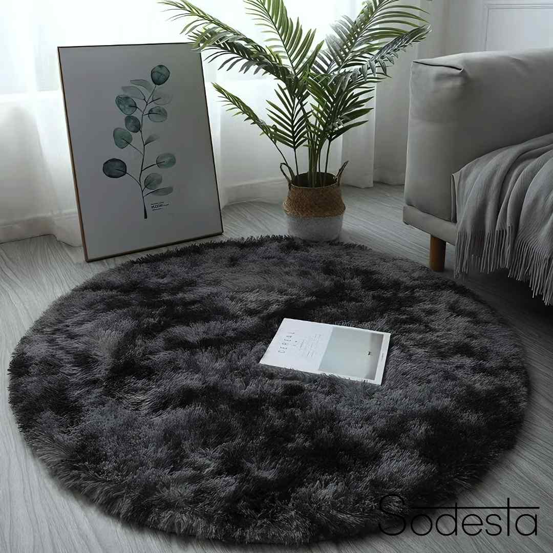 Grey Real Sheepskin Area Rug